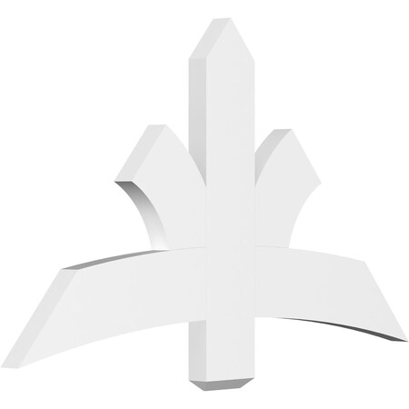 Ekena Millwork Davenport Architectural Grade PVC Gable Bracket, 48"W x 28"H x 2"D x 6"F, 14/12 Pitch GBP048X28X0206DAV00